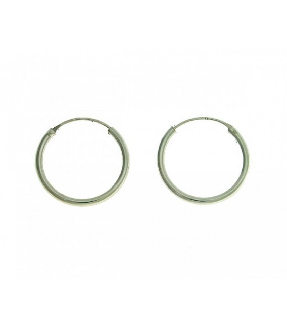 Pendientes Plata de Ley Aro 20 X 2 mm