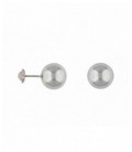 Pendientes Oro Blanco 18 Quilates Bola 5mm
