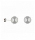 Pendientes Oro Blanco 18 Quilates Bola 7mm