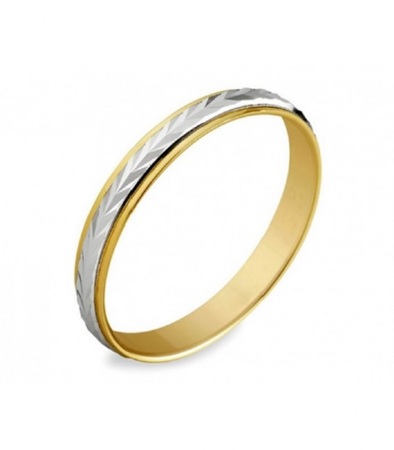 Alianza 4mm Oro Combinado 18 Quilates.