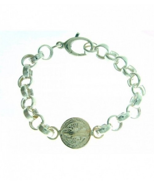 Pulsera Plata de Ley Medalla
